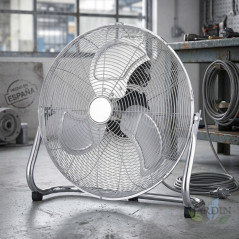 Thulos 18" 100W 3-Speed Industrial Floor Fan | High-Speed Tilting Fan | Metal Fan