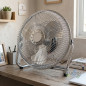 Ventilateur sur pied industriel Thulos 9" 38W à 3 vitesses | Ventilateur inclinable haute vitesse | Ventilateur en métal