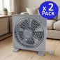 Ventilador de chão quadrado de 12" e 40 W | Pacote com 2 ventiladores oscilantes com temporizador | Compacto e silencioso | 3 ve Ventilador de chão quadrado de 12" e 40 W | Pacote com 2 ventiladores oscilantes com temporizador | Compacto e silencioso | 3 ve