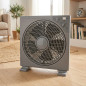 12" (30 cm) großer, quadratischer Standventilator (40 W) | Oszillierender Ventilator mit Timer | Kompakt und leise | 3 Geschwind