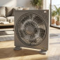 Ventilador Cuadrado de Suelo 12" 40W | Ventilador Oscilante con Temporizador | Compacto y Silencioso | 3 Velocidades
