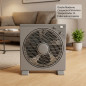 12" (30 cm) großer, quadratischer Standventilator (40 W) | Oszillierender Ventilator mit Timer | Kompakt und leise | 3 Geschwind