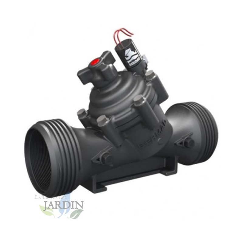 Bermad 3" 9V solenoid valve with flow regulator, agricultural use