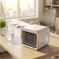 Resfriador de ar pessoal de 8W | Mini resfriador de ar evaporativo com reservatório de 550ml | 3 velocidades | Luz LED de 7 core Resfriador de ar pessoal de 8W | Mini resfriador de ar evaporativo com reservatório de 550ml | 3 velocidades | Luz LED de 7 core
