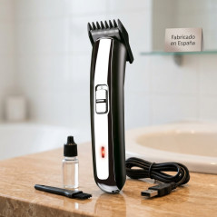 Orbegozo Rechargeable Electric Hair Clipper | Precision Cutting | 1 Cutting Guide | Head, Blades and Brush
