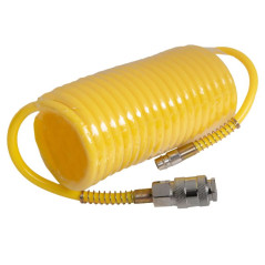 Mangueira espiral para compressor de 5 m, 6 x 8 mm | Conexão universal | Ar comprimido