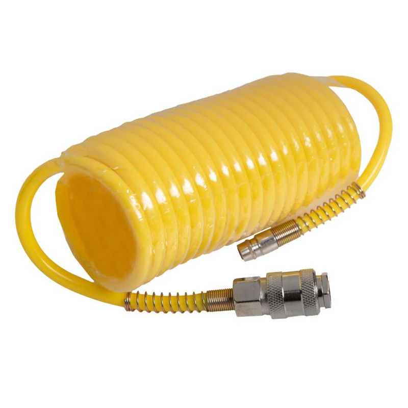 Mangueira espiral para compressor de 5 m, 6 x 8 mm | Conexão universal | Ar comprimido Mangueira espiral para compressor de 5 m, 6 x 8 mm | Conexão universal | Ar comprimido