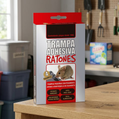 Armadilha adesiva para ratos, estojo com 4 armadilhas