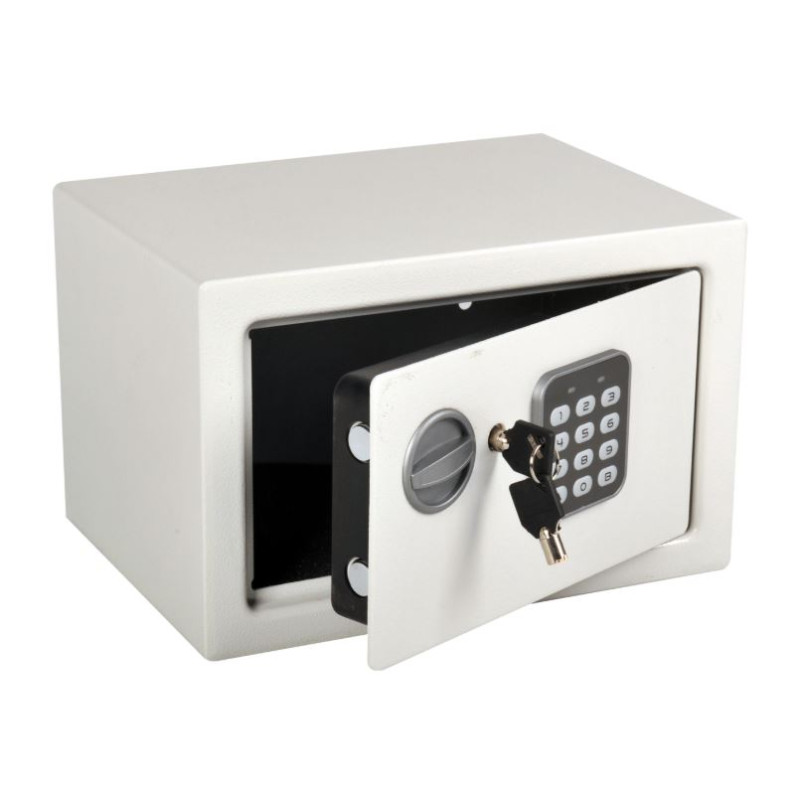 Coffre-fort électronique 9 L | Ouverture par code et 2 clés de secours | Dimensions extérieures : 28 x 18 cm Coffre-fort électronique 9 L | Ouverture par code et 2 clés de secours | Dimensions extérieures : 28 x 18 cm