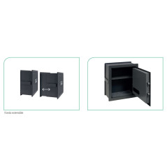 Cassaforte espandibile Arregui da 21 litri | Apertura elettronica e chiave | Dimensioni esterne 39x36x25 cm