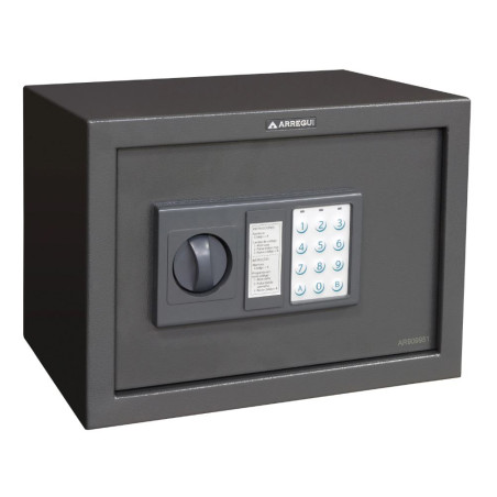 Arregui 17L Elektronischer Tresor | Code- und Notfallschlüsselöffnung | Außenmaße 25 x 34 x 25 cm