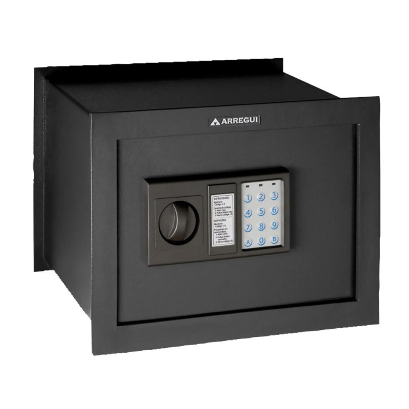 Arregui 17L Electronic Safe | Code and Emergency Key Opening | Exterior Dimensions 28x38x25 cm