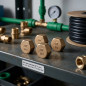 5 Stück Messing-Stecker weiblich 1/2'' | Aenor Messing-Accessoire | 1/2'' Messingstopfen mit Innengewinde