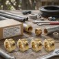 5 Stück Messingmutter 1'' x 1/2'' | Aenor Messingzubehör | Reduzierstück aus Messing mit Gewinde