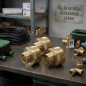 Lot de 4 Mamelon Laiton mâle 2'' x 1 1/2'' | Accessoire en laiton Aenor | Bouchons filetés en laiton | Réduit mâle en laiton Air