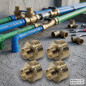 4 x Brass nipple 1 1/2 "x 1 1/4" thread