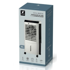 Refroidisseur d'air par évaporation 90 W avec humidificateur et réservoir de 36 litres, 43 x 34 x 97 cm