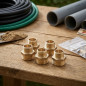 5 x Brass nipple 3/4 x 1/2 "thread