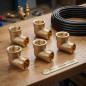 Lot de 5 Coude mâle femelle en laiton 3/4'' | Accessoire en laiton Aenor | Coude fileté 3/4'' | Union des tuyaux d'irrigation | Lot de 5 Coude mâle femelle en laiton 3/4'' | Accessoire en laiton Aenor | Coude fileté 3/4'' | Union des tuyaux d'irrigation |