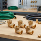 Lot de 5 coudes mâles/femelles en laiton 1/2" | Raccord en laiton AENOR | Coude fileté 1/2" | Connecteur pour tuyau d'irrigation