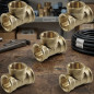 Lot de 5 Te femelle en laiton 3/4'' | Accessoire en laiton Aenor | Filetage femelle 3/4'' | Union des tuyaux d'irrigation | Conn