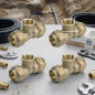 4 x 32mm x 1 "brass female tee for polyethylene pipe 4 x 32mm x 1 "brass female tee for polyethylene pipe