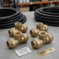 Pacote com 4 tês fêmeas de latão de 25 mm x 3/4" para tubos de polietileno de 25 mm | Conexão de latão | Certificação Aenor | Tê Pacote com 4 tês fêmeas de latão de 25 mm x 3/4" para tubos de polietileno de 25 mm | Conexão de latão | Certificação Aenor | Tê