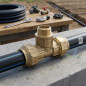 Brass female tee for polyethylene pipe, size to choose