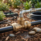 Brass female tee for polyethylene pipe, size to choose