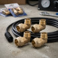 Set di 4 Gomito maschio in ottone 20 x 1/2'' per tubo in polietilene | Accessorio in ottone Aenor | Unione per Tubi Irrigazione Set di 4 Gomito maschio in ottone 20 x 1/2'' per tubo in polietilene | Accessorio in ottone Aenor | Unione per Tubi Irrigazione