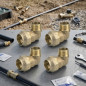 Set di 4 Gomito maschio in ottone 20 x 1/2'' per tubo in polietilene | Accessorio in ottone Aenor | Unione per Tubi Irrigazione Set di 4 Gomito maschio in ottone 20 x 1/2'' per tubo in polietilene | Accessorio in ottone Aenor | Unione per Tubi Irrigazione