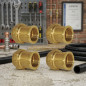 Pack 4 Enlace hembra Latón 32mm x 1'' para tubería polietileno| Accesorio latón | Certificado Aenor | Enlace rosca hembra