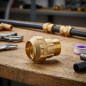 Brass male coupling for polyethylene pipe, size to choose Brass male coupling for polyethylene pipe, size to choose