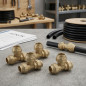 Pack 4 Te Latón 20mm para tuberia de polietileno 20 mm | Accesorio de laton con Certificado Aenor | Te de latón fontaneria Pack 4 Te Latón 20mm para tuberia de polietileno 20 mm | Accesorio de laton con Certificado Aenor | Te de latón fontaneria