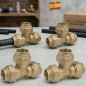 Pack 4 Te Latón 20mm para tuberia de polietileno 20 mm | Accesorio de laton con Certificado Aenor | Te de latón fontaneria Pack 4 Te Latón 20mm para tuberia de polietileno 20 mm | Accesorio de laton con Certificado Aenor | Te de latón fontaneria