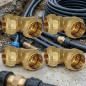 Pack 4 Codo Latón 40mm para tuberia de polietileno 40 mm | Accesorio de laton con Certificado Aenor | Codo de latón fontaneria