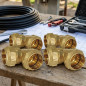 Pack 4 Codo Latón 20mm para tuberia de polietileno 20 mm | Accesorio de laton con Certificado Aenor | Codo de latón fontaneria