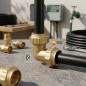 Coude compression égal laiton pour tuyau polyéthylène, plomberie et l'irrigation