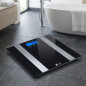 Balança de banheiro digital preta 180 kg - Mede peso em quilos e libras - Vidro temperado - Liga automático