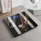 Báscula Baño Digital Negra 180 Kg - Mide Peso en Kilos y Libras - Cristal Templado - Auto Encendido