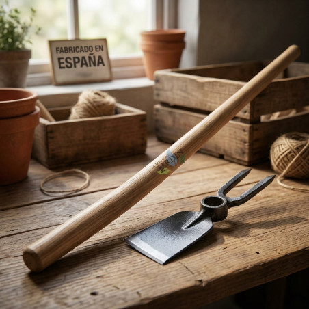 Houe plate de jardinage à long manche 120 cm | Largeur 28 cm | Outil agricole pour potager et verger