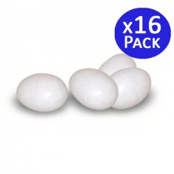 16 x Œufs de Poule Faux oeufs de poule Œufs de Pâques, Lot de faux œufs en bois pour aider à pondre des poules