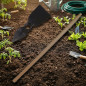 Houe plate de jardinage à long manche de 90 cm | Outil agricole pour potager et verger
