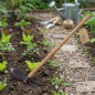Houe et fourche de jardin avec manche en bois 120 cm | Outil de jardinage pour potager et verger | Houe manuelle