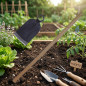Flache Gartenhacke mit langem Stiel (120 cm) | Breite 4 cm | Landwirtschaftliches Werkzeug für Obstgarten und Garten