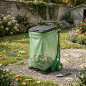 Carriola da giardino nera da 50 kg | Raccoglitore di foglie e scarti vegetali | Carriola da giardino con funzione di pattumiera