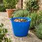 Cesto da giardino blu da 35 litri | Sacco rigido per la raccolta di foglie e detriti | Cesto da giardinaggio multiuso Cesto da giardino blu da 35 litri | Sacco rigido per la raccolta di foglie e detriti | Cesto da giardinaggio multiuso
