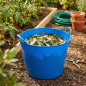 Panier de jardin bleu 35 litres | Sac rigide pour ramasser les feuilles et les débris | Panier de jardinage polyvalent Panier de jardin bleu 35 litres | Sac rigide pour ramasser les feuilles et les débris | Panier de jardinage polyvalent