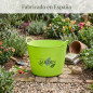 Cesto de jardim verde de 25 litros | Saco rígido para recolher folhas e detritos | Cesto de jardinagem multiuso Cesto de jardim verde de 25 litros | Saco rígido para recolher folhas e detritos | Cesto de jardinagem multiuso
