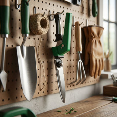 Multi-position hedge trimmer scissors, served with hanger